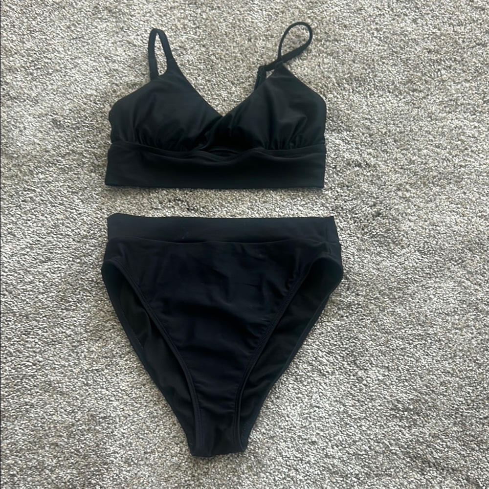 Aerie Black Classic Bikini Swim Set - Picture 1 of 2